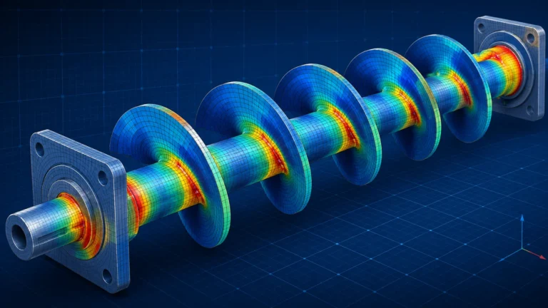 Análise FEA em Transportadores Helicoidais: O Que É e Quando Usar