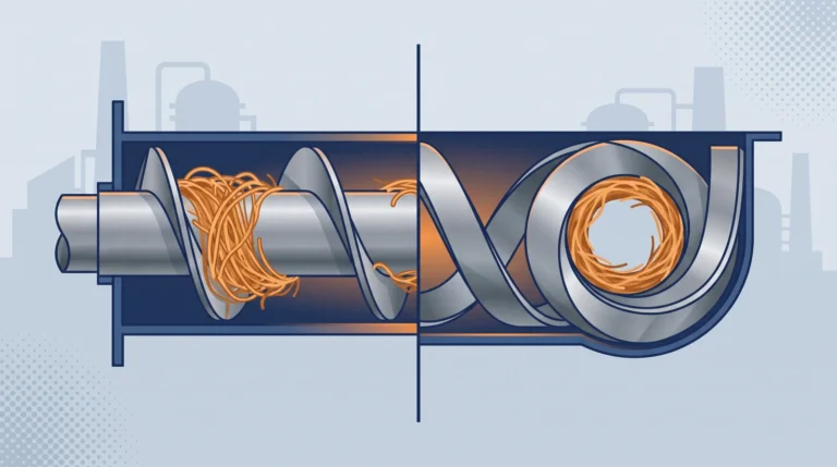 Helicoide com Eixo ou Sem Eixo (Shaftless): Qual Usar em Cada Material